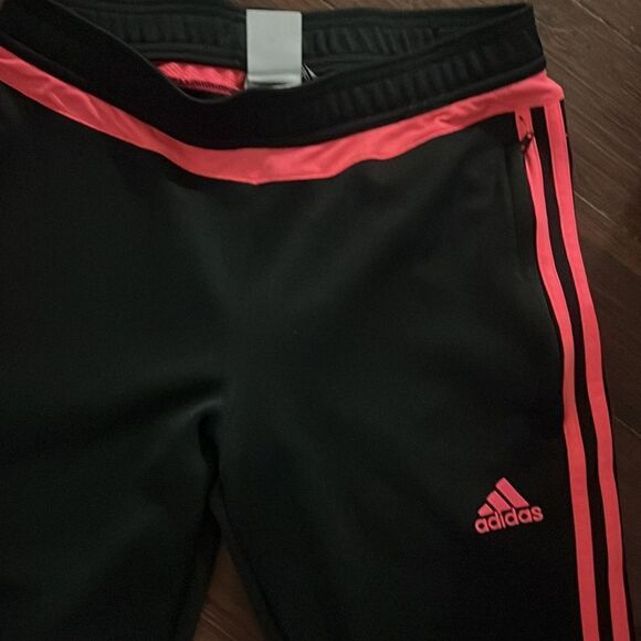 Adidas Climacool Track Pants - Size Small - Pink & Black 3 Stripe Pants LIKE NEW - Picture 3 of 5